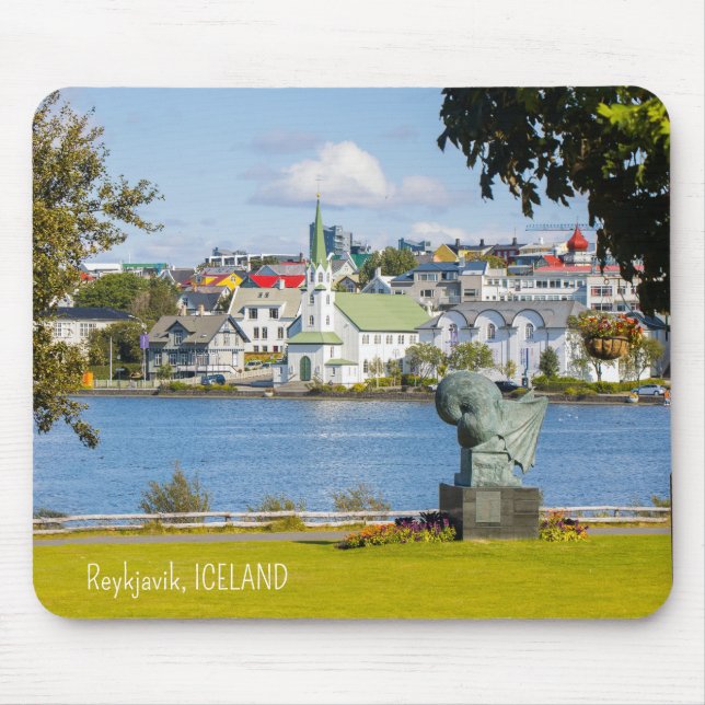 Tapis De Souris Texte personnalisé Reykjavik, Islande (Devant)