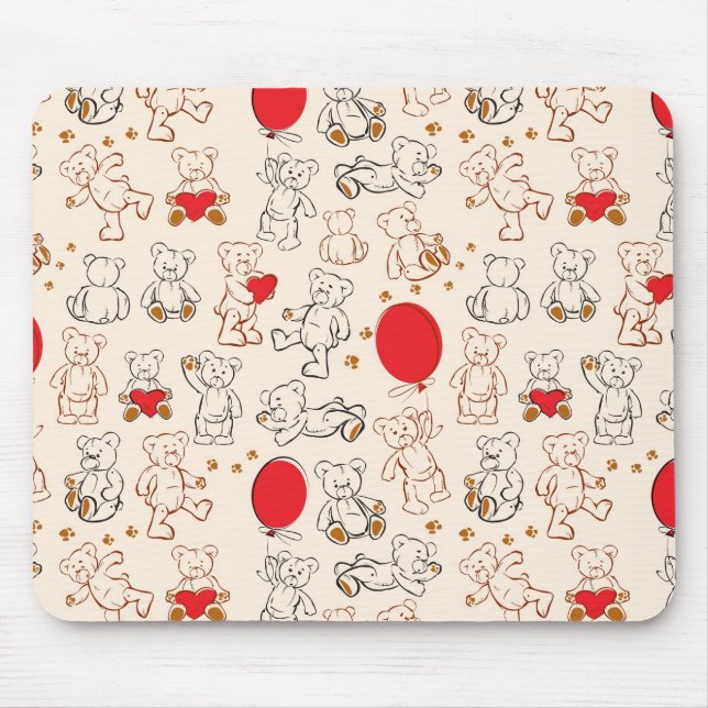 Tapis De Souris Texture avec le nounours (Devant)