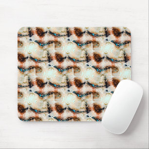 Tapis De Souris Texture beige tordue avec des tons brûlés et coulé