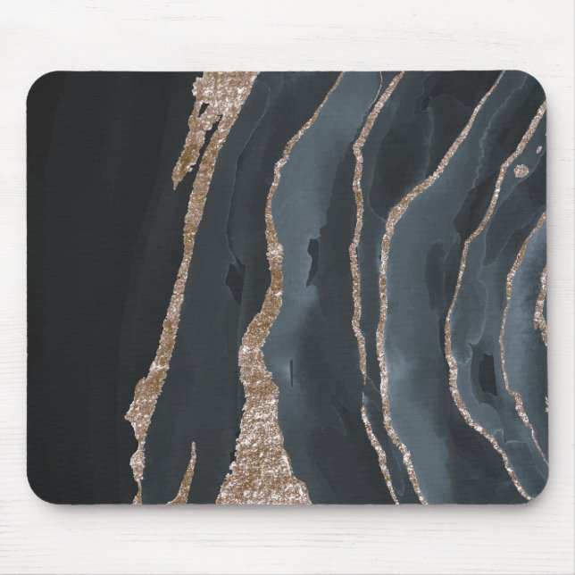 Tapis De Souris Texture cool en marbre noir (Devant)