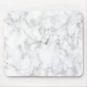 Tapis De Souris Texture de faux marbre blanc et gris