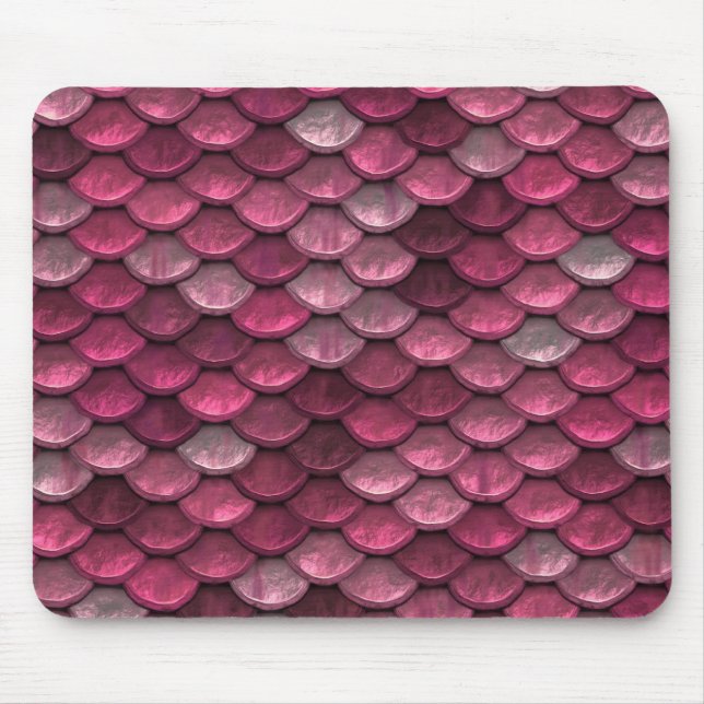 Tapis De Souris Texture des échelles métalliques roses (Devant)