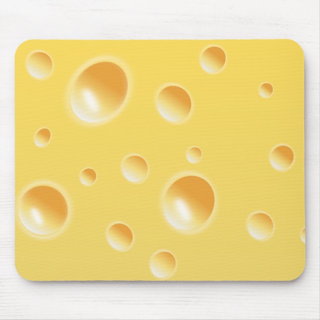 Tapis De Souris Texture jaune de fromage suisse (Devant)