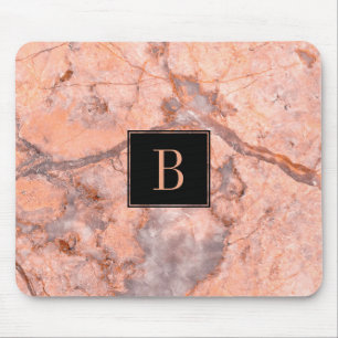 Tapis De Souris Texture Moderne Monographique En Marbre Rose Et Gr