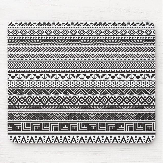Tapis De Souris Texture noire et blanche (Devant)
