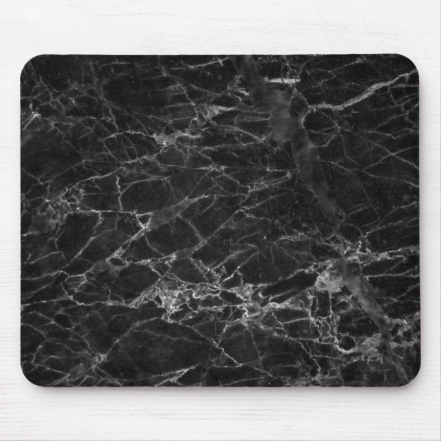 Tapis De Souris Texture noire et Marbre blanc (Devant)