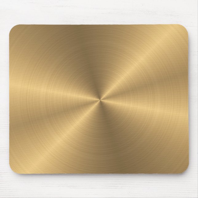Tapis De Souris Texture radiale métallique personnalisée d'or (Devant)