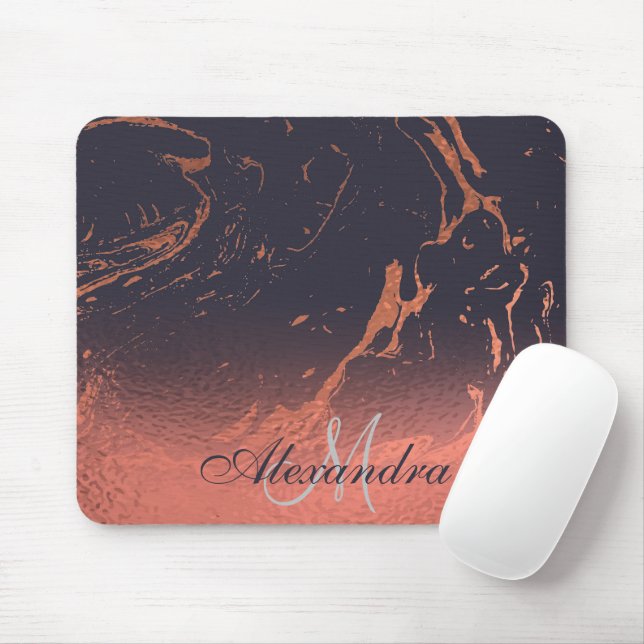 Tapis De Souris Texture rose en marbre (Avec souris)