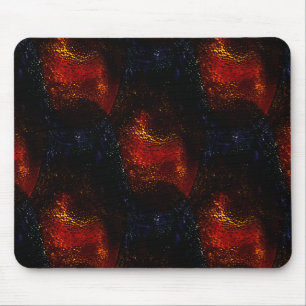 Tapis De Souris Texture rouge digitale rustique avec des courbes l