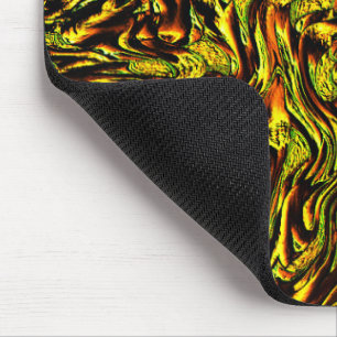 Tapis De Souris Texture rustique dorée avec traits foncés et orang