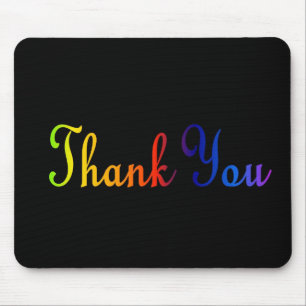 Tapis De Souris Thank You with Rainbow Colors
