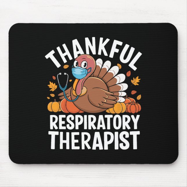 Tapis De Souris Thankful Respiratory Therapist Fall Lung Thanksgiv (Devant)