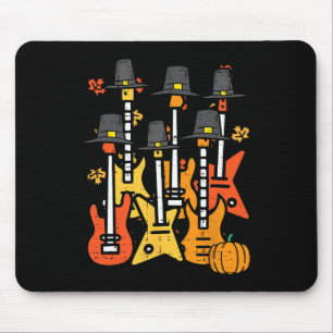 Tapis De Souris Thanksgiving Guitares Fall Rock Music Riocker Men