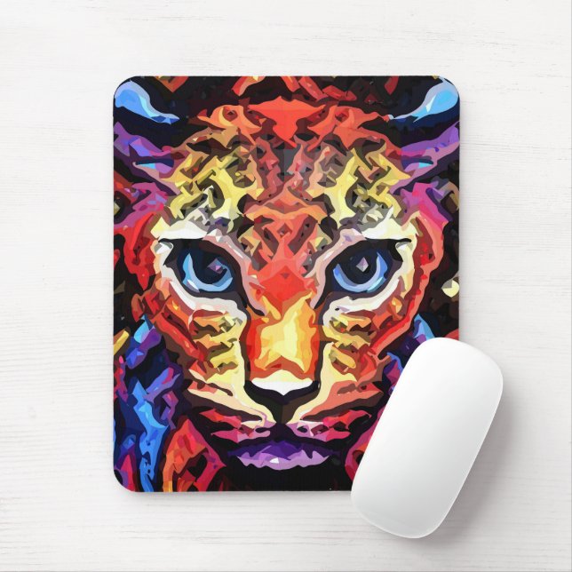 Tapis De Souris That Colorful Leopard Look  (Avec souris)