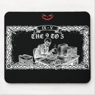 Tapis De Souris The 9 to 5 Tarot Card | Funny Skeleton Corporate 