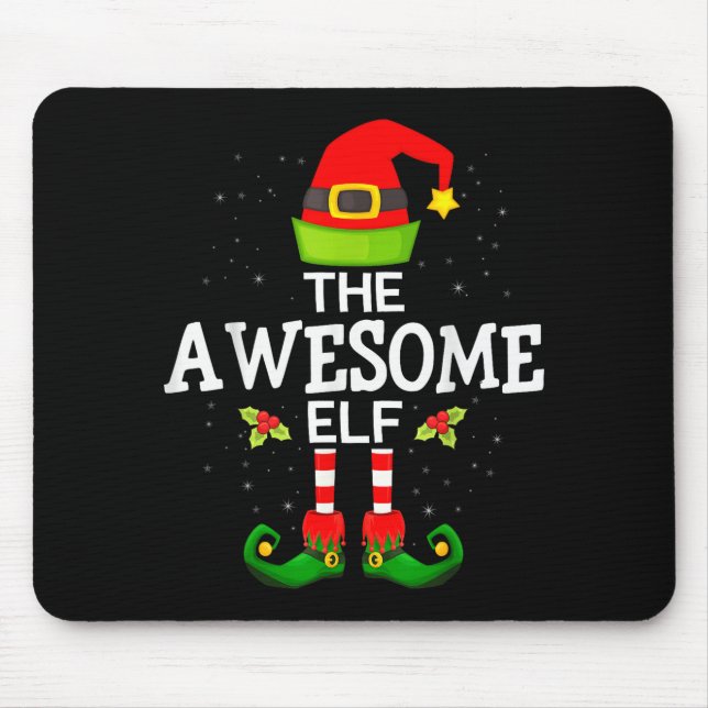 Tapis De Souris The Awesome Elf Christmas Family Matching Pajama  (Devant)