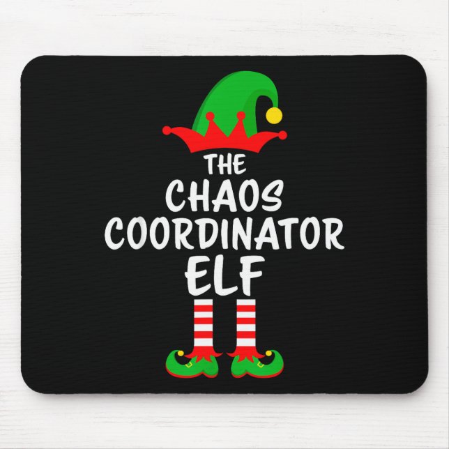 Tapis De Souris The Chaos Coordinator Elf Matching Family Christma (Devant)