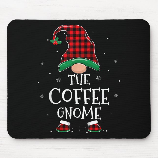 Tapis De Souris The Coffee Gnome Xmas Family Matching Plaid Christ (Devant)
