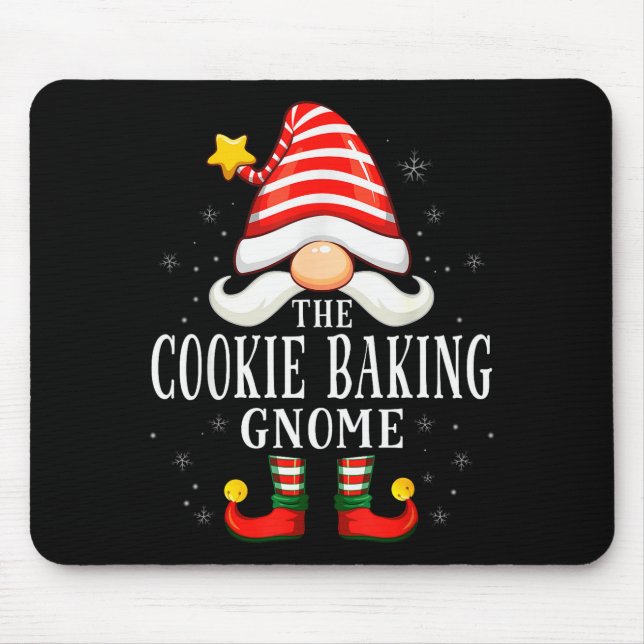 Tapis De Souris The Cookie Baking Gnome Christmas Group Family Paj (Devant)