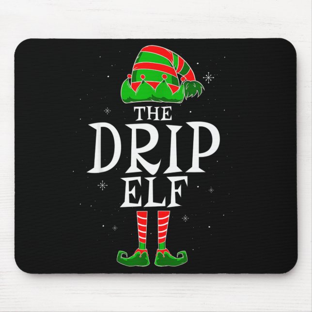 Tapis De Souris The Drip Elf Group Matching Family Christmas Swag  (Devant)