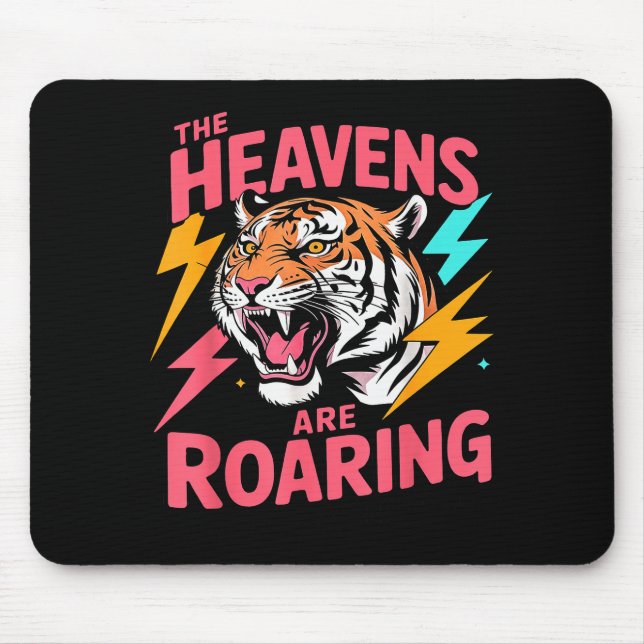 Tapis De Souris The Heavens Are Roaring Psalm 19_1 Tiger Christian (Devant)