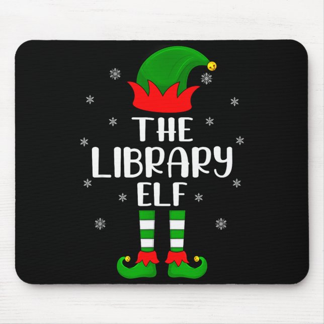 Tapis De Souris The Library Elf Christmas Party Matching Family Xm (Devant)
