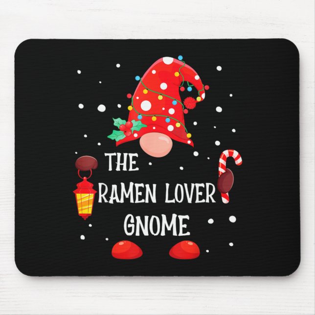 Tapis De Souris The Ramen Lover Gnome Matching Family Christmas Gn (Devant)