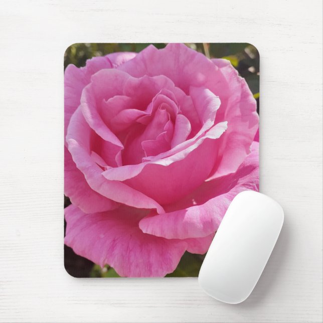Tapis De Souris Thé rose Filles à fleurs Roses rose (Avec souris)