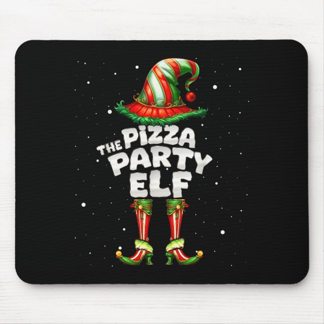 Tapis De Souris The Zza Party Elf Family Matching Group Christmas  (Devant)
