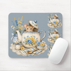 Tapis De Souris Théière Fantaisiste Maison de Souris Cottagecore F