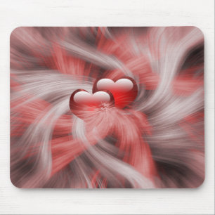 Tapis De Souris Thème d'amour des coeurs