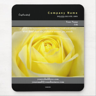Tapis De Souris Thème promotionnel Mousepad Rose Jaune - HAMbyWG