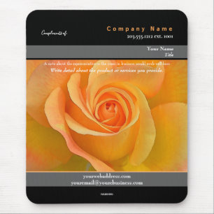 Tapis De Souris Thème Rose Orange Mousepad - HAMbyWG