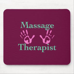 Tapis De Souris Thérapeute de massage : Imprimantes à main rose