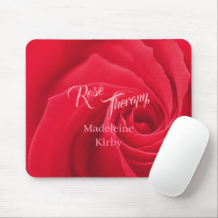 Tapis De Souris Thérapie de la Rose Rouge Opaque Personnalisée