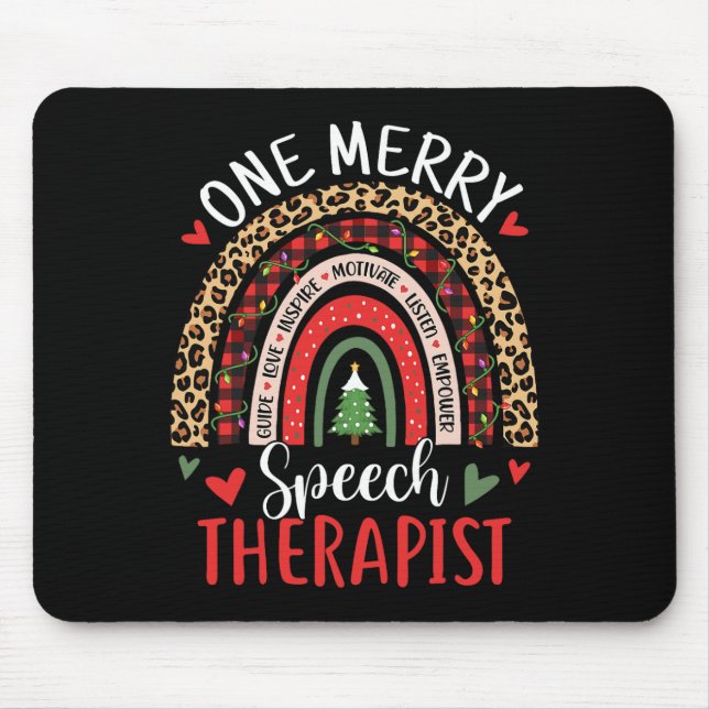 Tapis De Souris Thérapie vocale Arc-en-ciel Discours de Noël Langu (Devant)