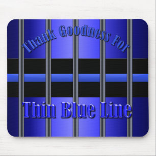 Tapis De Souris Thin Blue Line - Behind Bars