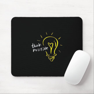 Tapis De Souris Think Positive – Light Bulb Motivation Mousepad