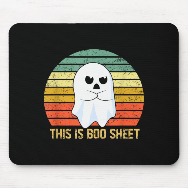 Tapis De Souris This Is Boo Sheet Bull Funny Halloween Ghost  (Devant)