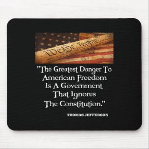 Tapis De Souris Thomas Jefferson Le Plus Grand Danger Pour La Libe