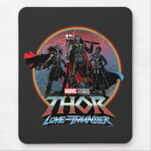 Tapis De Souris Thor : Love and Thunder Vintage Group Graphic