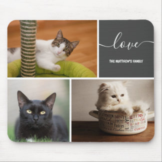 Tapis De Souris Three Photo Collage Custom