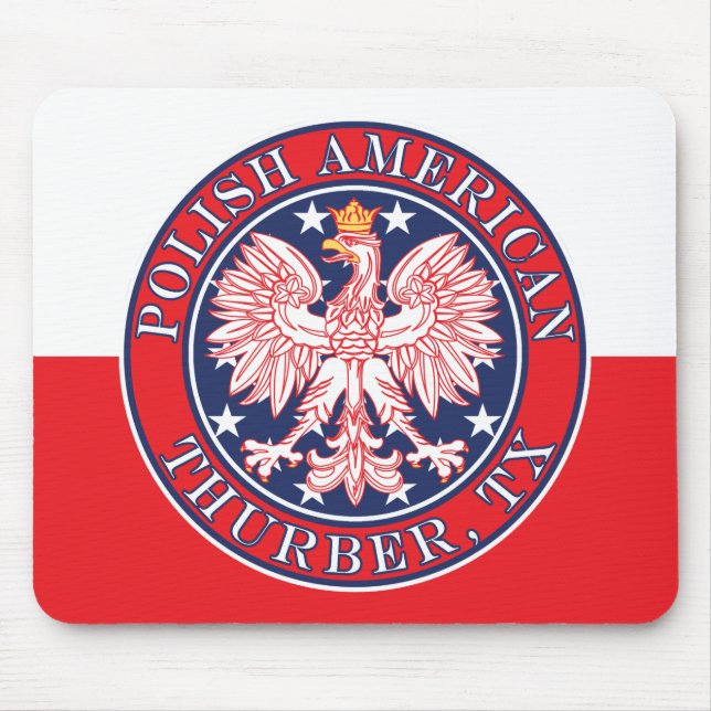 Tapis De Souris Thurber Texas Polonais Aigle Américain (Devant)