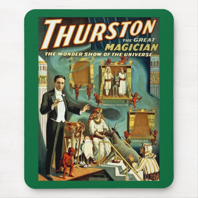 Tapis De Souris Thurston le magicien - l'exposition de merveille (Devant)