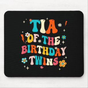 Tapis De Souris Tia des jumeaux d'anniversaire Garçons Filles Fête