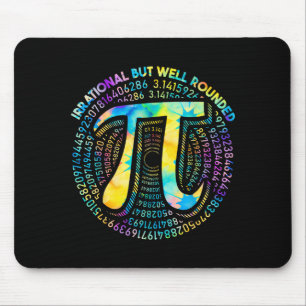 Tapis De Souris Tie Dye Irrationnel Mais Bien Rond 3.14 Numéro Pi