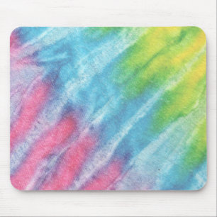 Tapis De Souris Tie Dye moderne rose Turquoise vert Boho