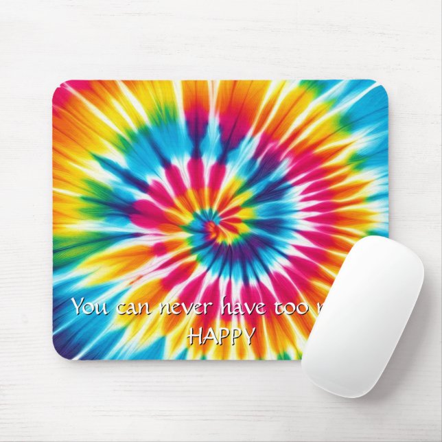 Tapis De Souris Tie Dye Rainbow Burning Souris Pad (Avec souris)