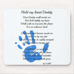 Tapis De Souris Tiens mon poème papa main de Toddler cadeau photo