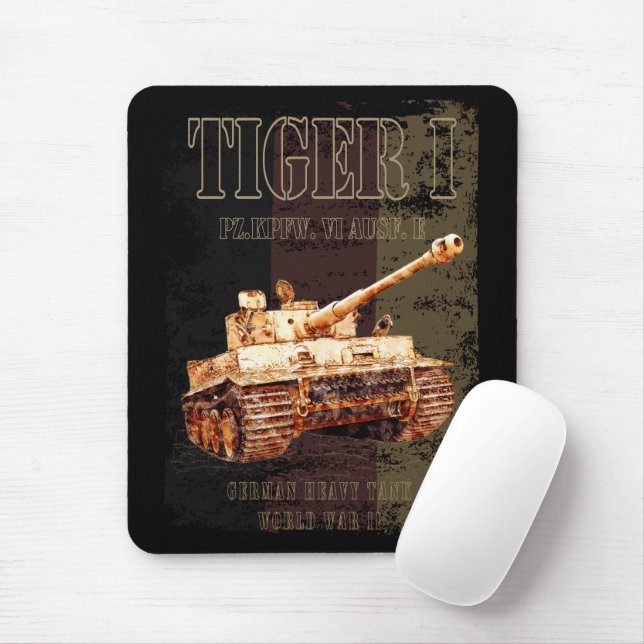 Tapis De Souris Tiger I Allemand 2ÈME GUERRE MONDIALE de chars lou (Avec souris)